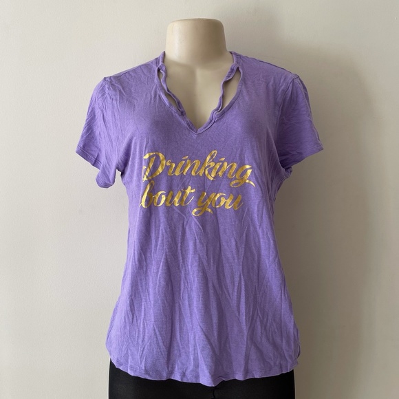 Express "Drinking 'bout you" Graphic Tee - Picture 1 of 6